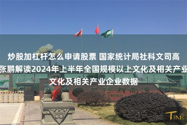 炒股加杠杆怎么申请股票 国家统计局社科文司高级统计师张鹏解读2024年上半年全国规模以上文化及相关产业企业数据