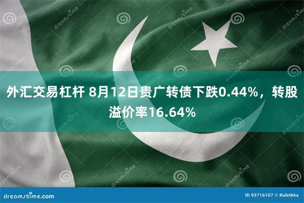 外汇交易杠杆 8月12日贵广转债下跌0.44%，转股溢价率16.64%