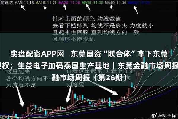 实盘配资APP网   东莞国资“联合体”拿下东莞证券20%股权；生益电子加码泰国生产基地丨东莞金融市场周报（第26期）