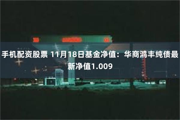 手机配资股票 11月18日基金净值：华商鸿丰纯债最新净值1.009